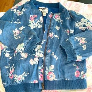 Girls size 7 Oshkosh quilted denim jacket